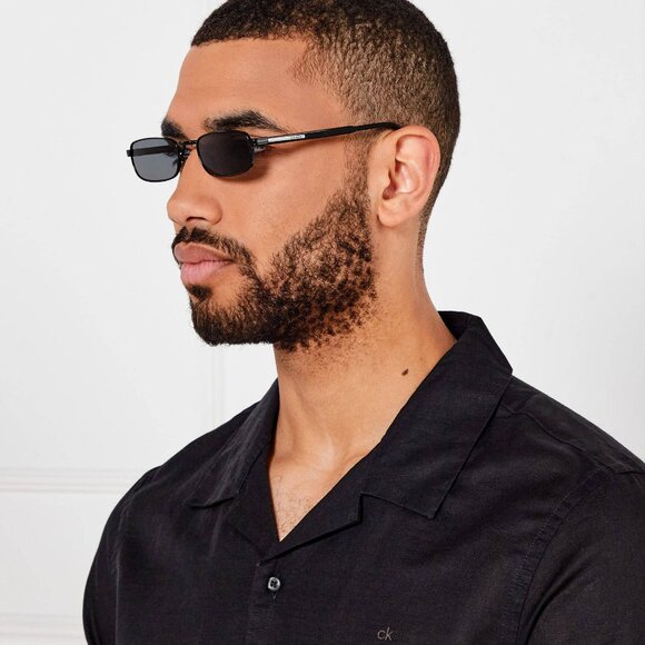 Prada PRB54S Polarized Sunglasses – Black Rectangle Frame Grey | Model 1AB5Z1 - Picture 10 of 11